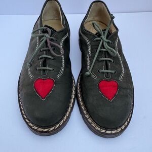 Hans Behr Women's Suede Oxford Lace-Up Shoes EU39 US8.5 Made In Italy